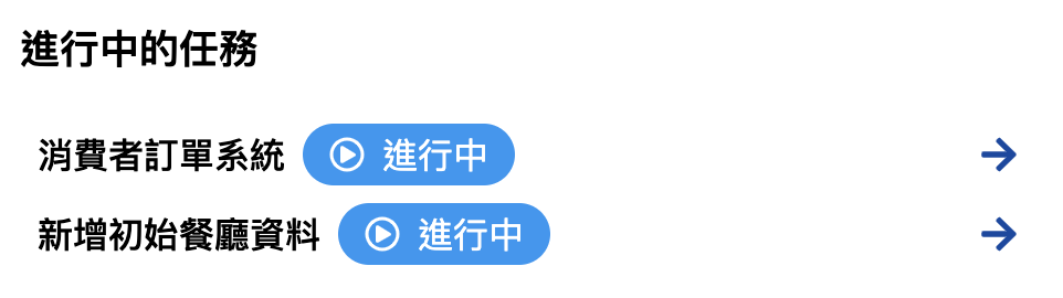 進行中的任務